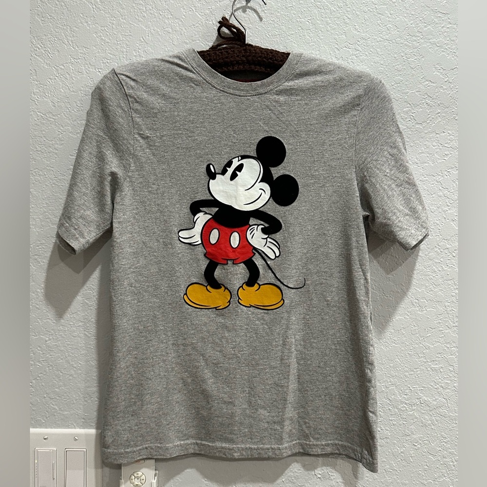 Disney Gray Mickey Mouse Short Sleeve Tee